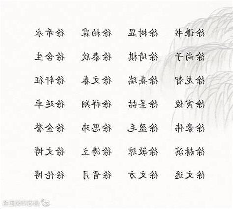 姓徐 取名